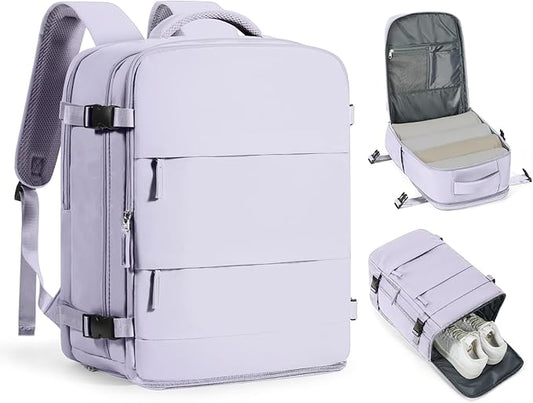 coofay Travel Backpack Carry On Flight Aapproved Personal Item Travel Bag Mochila De Viaje Travel Backpack For Men Spirit Airlines Personal Item Bag 18x14x8 Carry On Backpack For Airplanes Purple