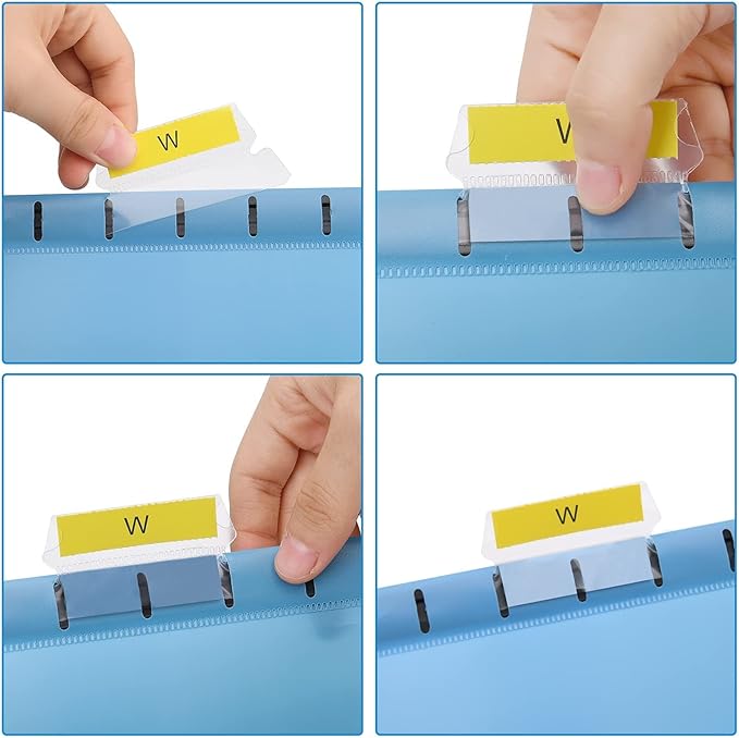 Merrynine Hanging File Folders Letter Size 15pcs, Polypropylene Filing Cabinet Folders Organizer with 1/5-Cut Tabs and Inserts, File Organizers for Office School Home Hospital, Black