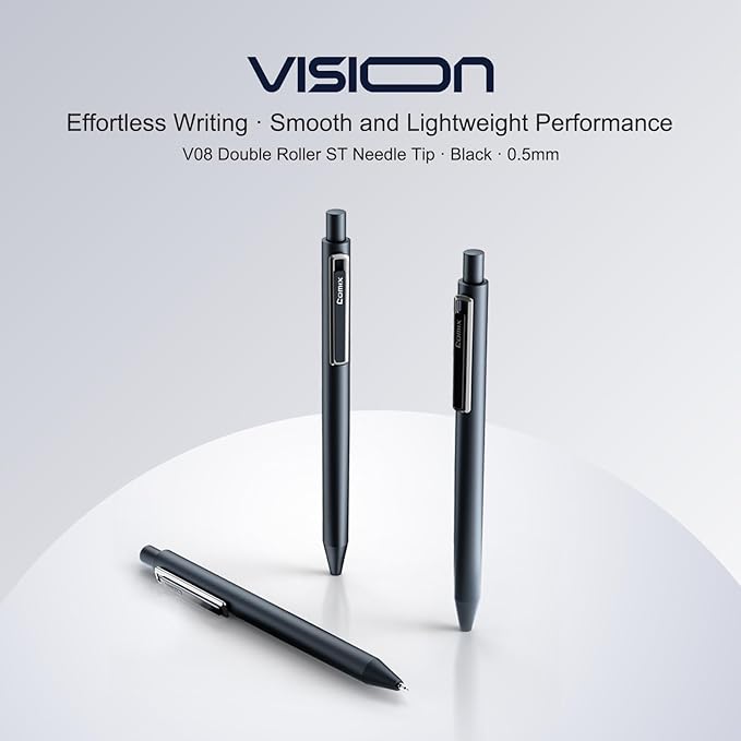 Comix Gel pens,10 Pack,Dual Ball Nib,Fine Point 0.5 mm,Black Quick Dry Ink, Low Center of Gravity Counterweight Signing Pen,Ideal for Smooth Writing