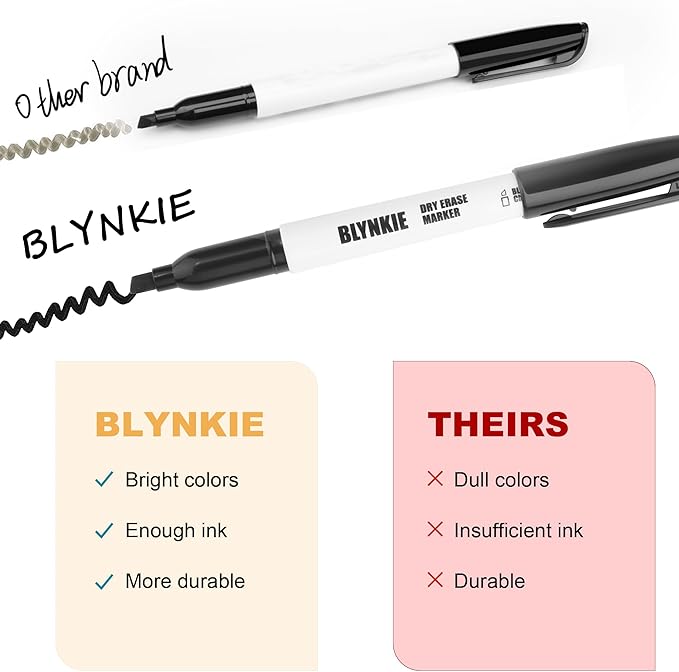 Dry Erase Markers Bulk Pack of 102 Chisel Tip Black Whiteboard Markers, Low Odor Suitable for School Office and Home