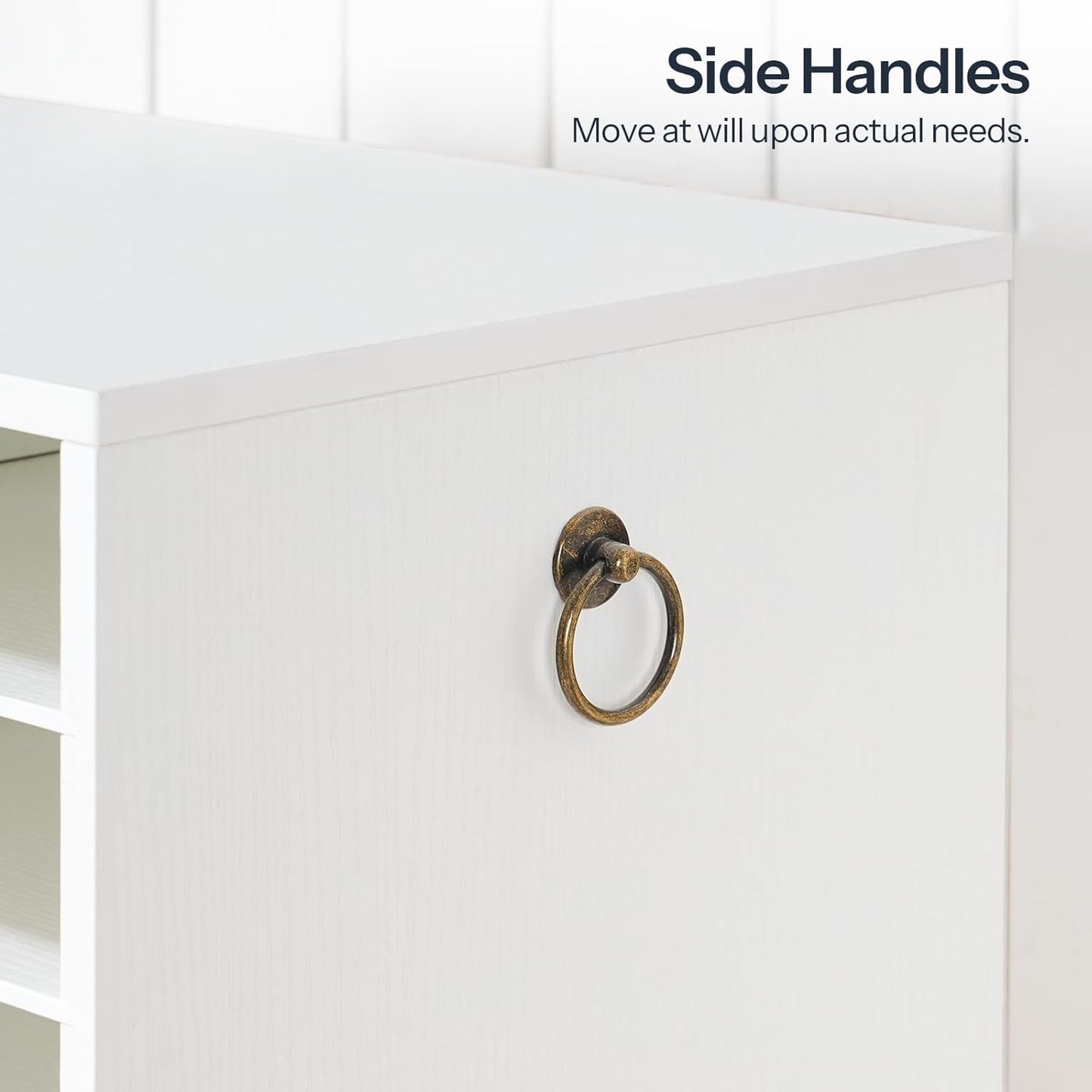 HOOBRO Literature Organizers, 12 Compartments Office Mailbox with Adjustable Shelves, Wood Countertop Literature Sorter for Office, Home, Classroom, Mailrooms Organization White WT12WF01