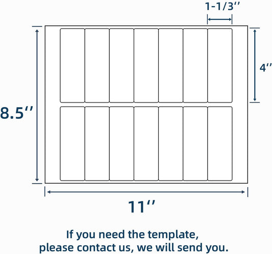 100 Sheets 1400 Labels 4" x1-1/3 14 Up Mailing Address Labels Stickers for Laser & Inkjet Printers, Labelchoice 4" x 1.33" 14 Per Page Strong Adhesive Internet Mailing Shipping Label (1-1/3x4-100P)