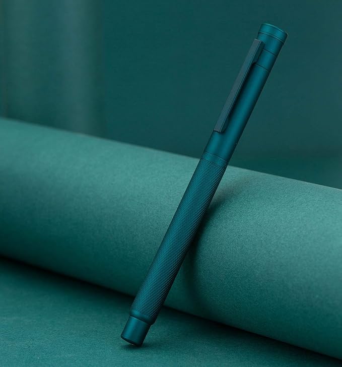 Hongdian 1851 Green Forest Fountain Pen Medium Nib, Classic Design with Converter and Metal Pen Case