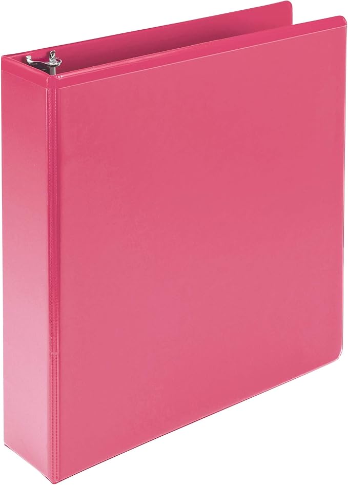 Samsill Plant-Based 2 Inch Durable Round Ring, Made in USA, View Binder, Eco-Friendly, USDA Certified Biobased, Single, Berry Pink