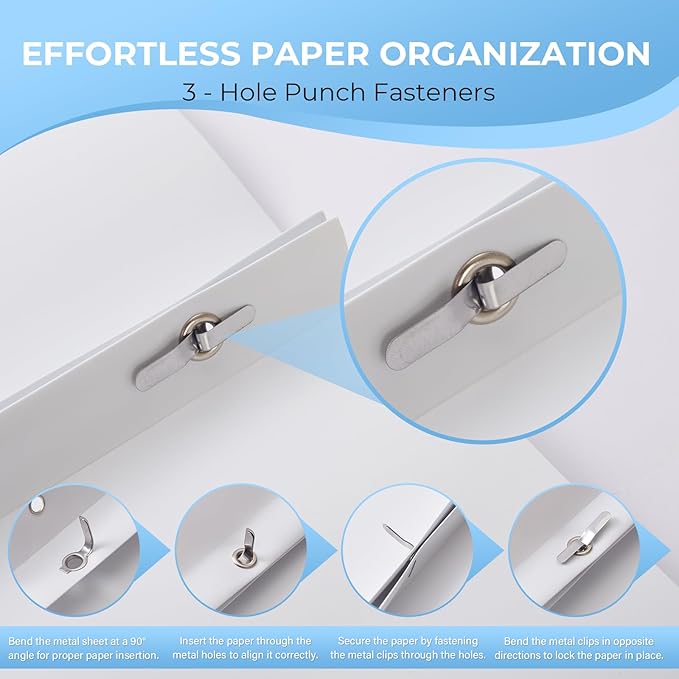 6 Pack Marble Design File Folders with Pockets - Plastic Folder with 2 Pockets & a Business Card Holder, Durable File Folders for Documents, School, Office & Home (Folder with Pockets (with Prong))