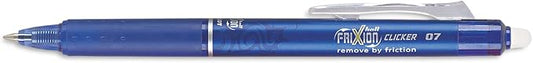 Pilot, FriXion Clicker Erasable Gel Pens, Fine Point 0.7 mm, Pack of 12, Blue