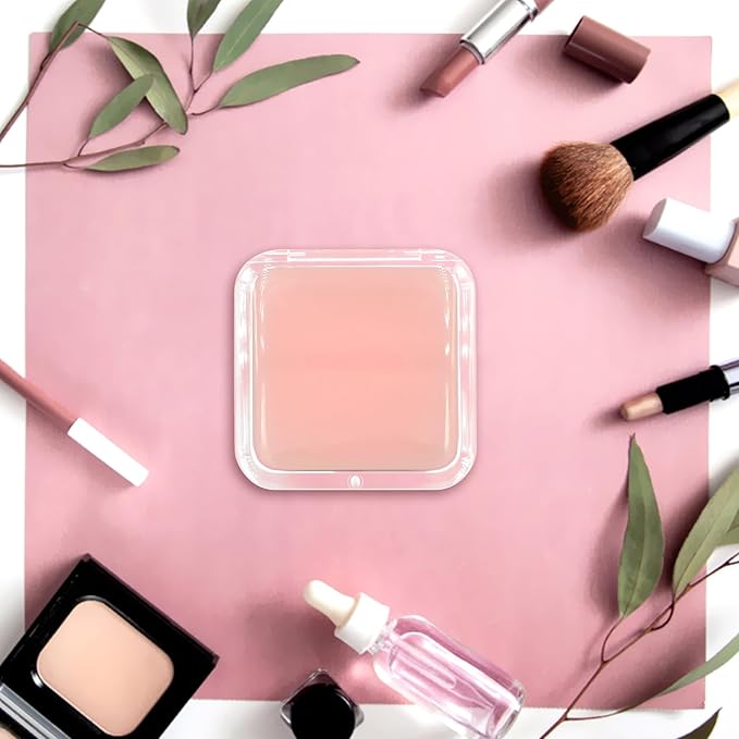 Compact Travel Magnifying Mirror - Snowflakes Small Pocket Mirror -1x/15x Magnification Cosmetic Mirrors Handheld Portable for Travel and Purses (Pink)