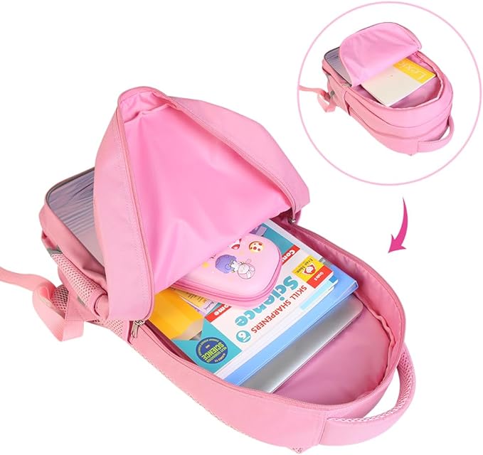 Kids Backpack, 3D Reflective Cartoon, 600D Polyester & Dual Zippers, 17" Bookbag with Ergonomic Design for boys & girls age 6-18, Rugby Space Style for school Children Kids