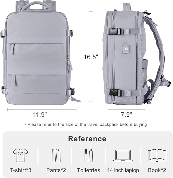 Personal Item Travel Backpack For Women Men Airline Approved Carry On Backpack Flight Approved Waterproof Sports Luggage Backpack Casual Daypack Small Hiking Backpack