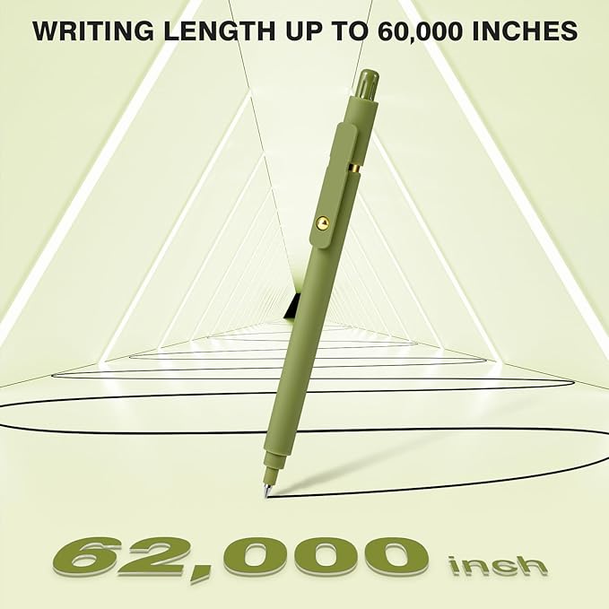 TINNIVI Gel Pens, 6 Pack 0.7mm Fine Point Black Ink Pens with 6 Refills, Quick Dry & No Smear, Smooth Writing Pens for Journaling, School, Office Supplies, Gifts for Women and Men