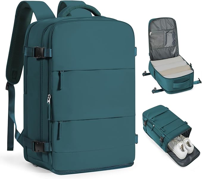 coofay Travel Backpack Carry on Flight Approved Mochila De Viaje Carry on Backpack for Airplanes Spirit Airlines Personal Item Bag 18x14x8 Inches Travel Bag Traveling Backpack for Women Men