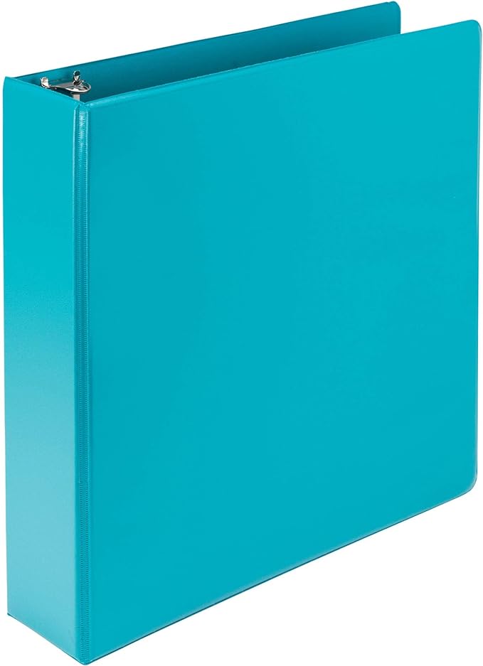 Samsill Plant-Based 2 Inch Durable Round Ring, Made in USA, View Binder, Eco-Friendly, USDA Certified Biobased, Single, Turquoise