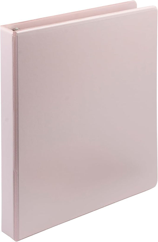 Samsill Plant-Based 1 Inch Durable D-Ring, Made in USA, View Binder, Eco-Friendly, USDA Certified Biobased, Single, Light Pink