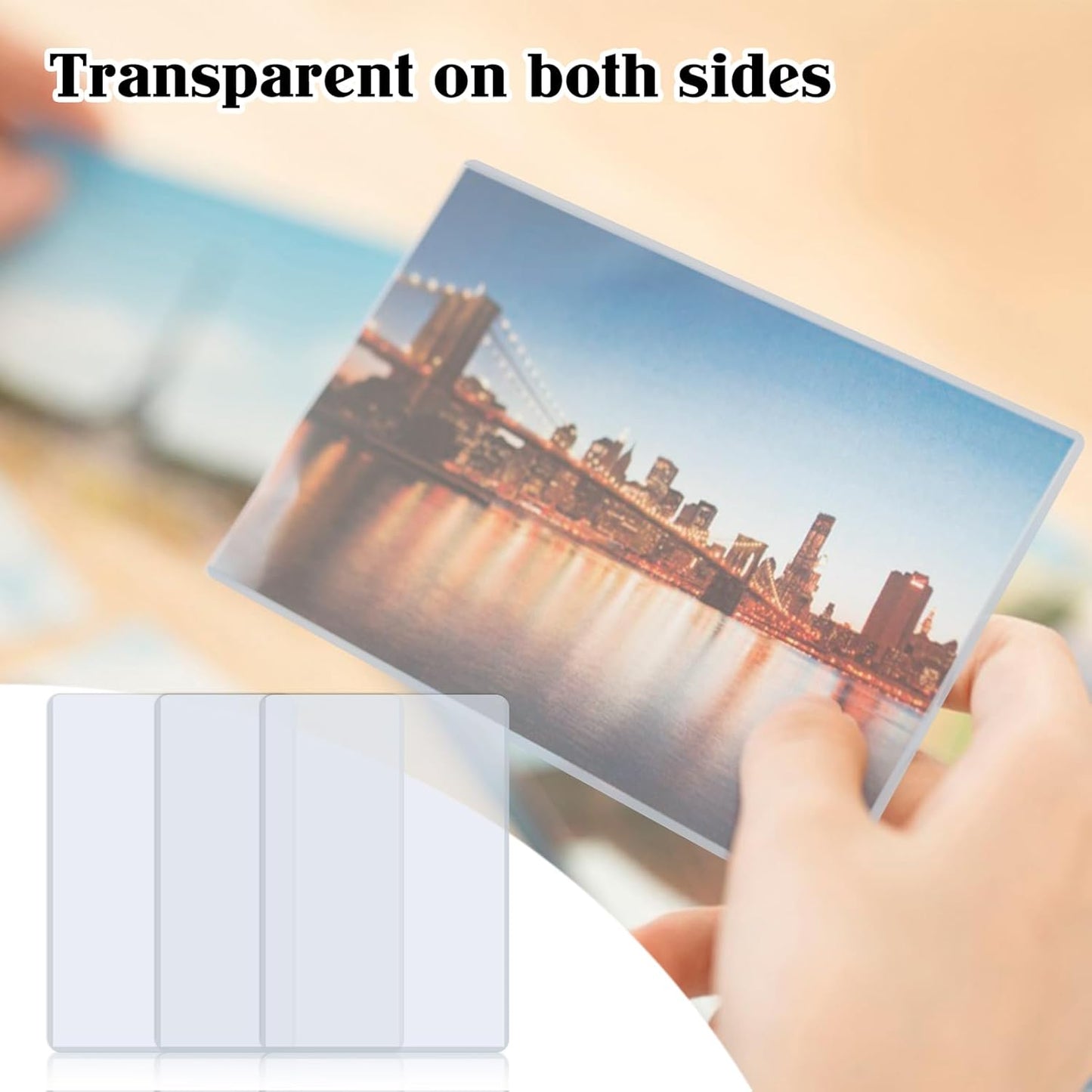 4" x 6" Photo Postcard Protectors, Rigid Hard Print Protectors, Clear Waterproof Protectors, Paper Sleeves Photo Plastic Sleeves Document Holder, Memories and Collectibles Storage (40 Pack)