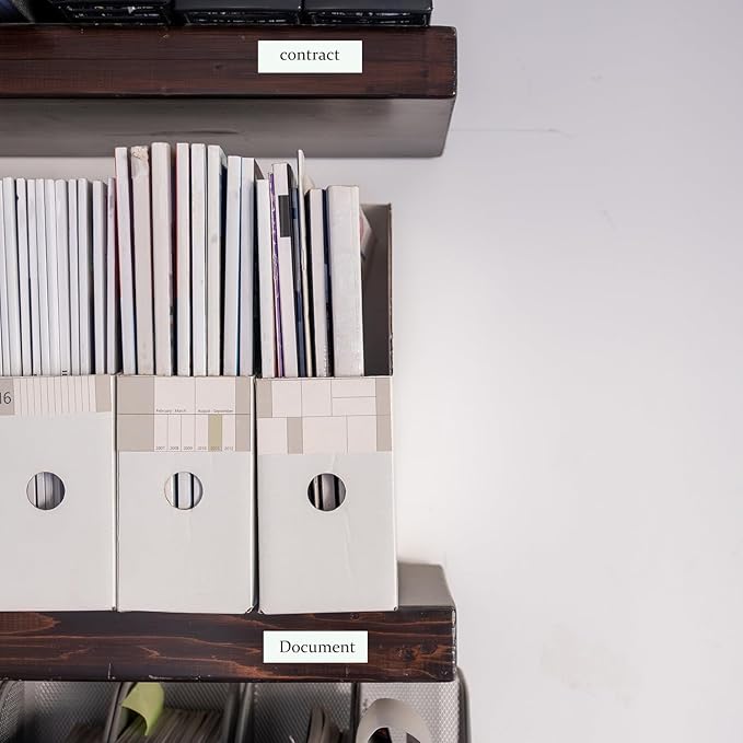 6-Pack Compatible Dymo D1 Label Tape 19mm 45803 45803s S0720830 Label Maker Refills, Black on White, 3/4 Inch x 23 Ft(7m), for Dymo LabelManager 360D 420P 450D 500TS 450 Duo Label Maker