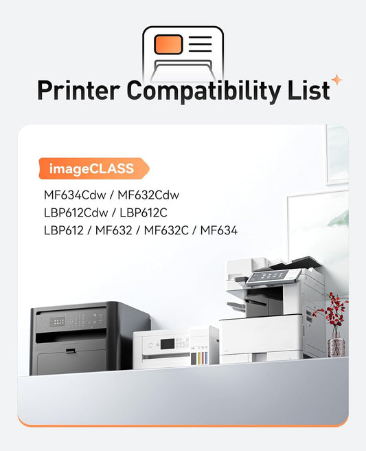 045H Toner Cartridge 4-Pack High Yield with Chip Replacement for Canon 045H CRG-045H Toner Cartridges Compatible with Canon imageCLASS MF634Cdw MF632Cdw LBP612Cdw LBP612C MF632 MF632C MF634 Printer