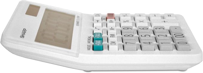 Sharp EL-310WB Calculator, White 3.125, 3.38 x 4.75 x 1.0 inches