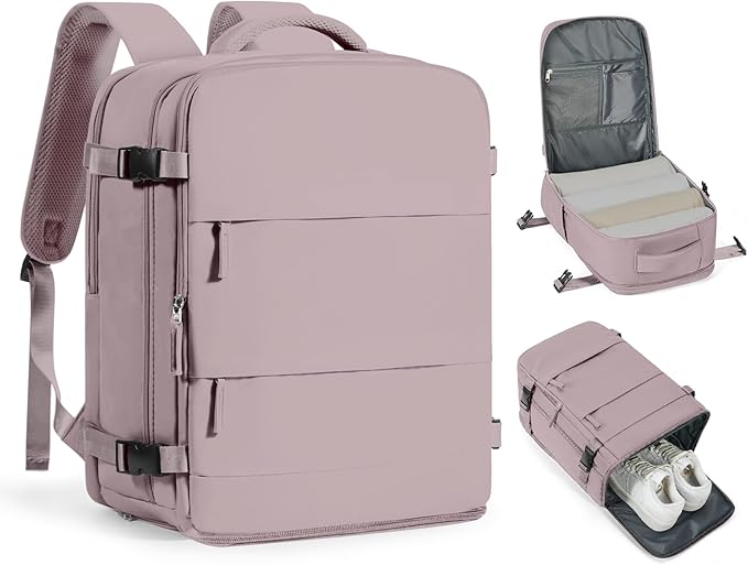 Travel Backpack Carry On Flight Aapproved Personal Item Travel Bag Mochila De Viaje Travel Backpack For Men Spirit Airlines Personal Item Bag 18x14x8 Carry On Backpack For Airplanes Lotus Root Pink