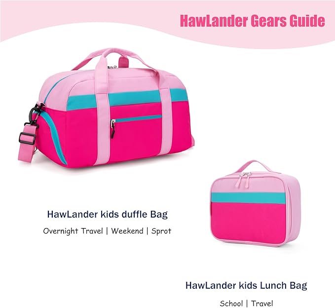 HawLander Little Kids Backpack for Girls Toddler School Bag Fits 3 to 6 years old, 12 inch, Pink