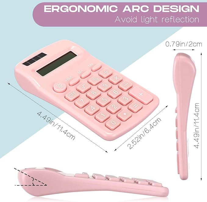 30 Pack Pocket Calculator Small Battery Powered Bulk Mini Size 4 Function Hand Held Basic Calculator for Students Kids School Home Office(Multicolor)