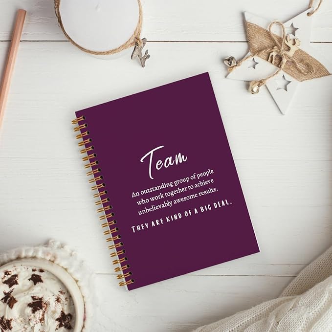 hold fizz Purple Meeting Notebook for Work, Employee Appreciation Gifts, Team Gifts for Employees, Journals for Writing, Thank You Gifts for Women Men Leader Boss Mentor Manager Coworkers, 5.5"x8.3"