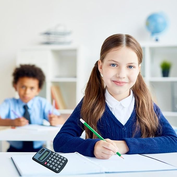 50 Pcs Small Basic Calculators Mini Calculator Pocket, 4 Function Calculator 8 Digit Display Basic Calculators for Office School and Home (Black)