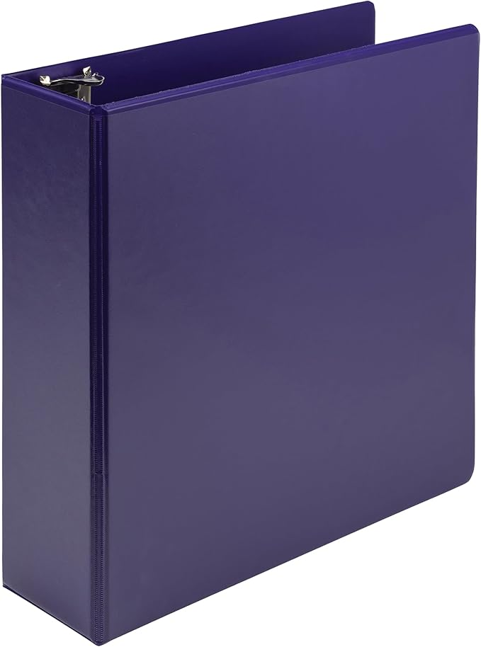 Samsill Plant-Based 3 Inch Durable Round Ring, Made in USA, View Binder, Eco-Friendly, USDA Certified Biobased, Single, Violet
