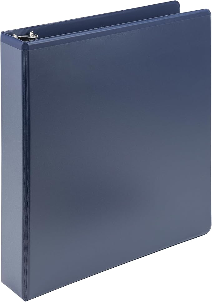 Samsill Plant-Based 1.5 Inch Durable D-Ring, Made in USA, View Binder, Eco-Friendly, USDA Certified Biobased, Single, Midnight Indigo