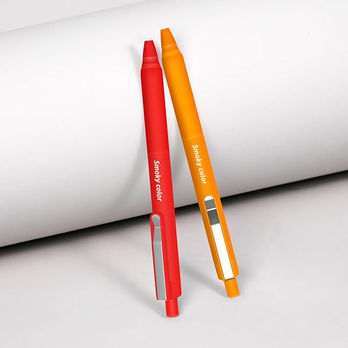 Vitoler Pens, 8 Pack Quick Dry Colored Pens 0.5mm Retractable Slient Gel Pen Gift Pen for Women Kids Journaling Writing School Office Supplies