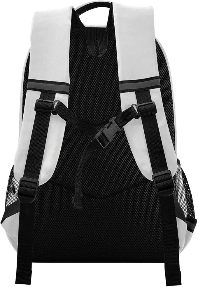 White Horse Backpack for Students Boys Girls School Bag Travel Daypack