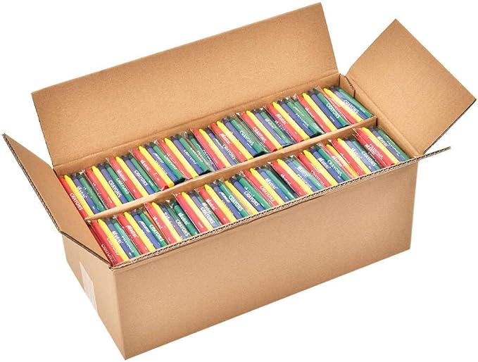 Madisi Crayons Bulk Pack, Regular Size, 4 Colors, 400 Packs, 1600 Count