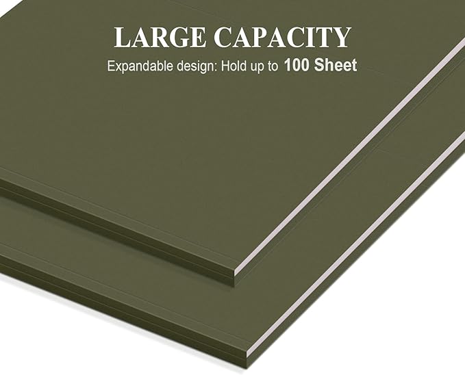 ViVin Hanging File Folders, 1/5-Cut Adjustable Tabs with 48 Per Box, 48 Pack Letter Size Hanging File Folders, Designed for Office Home School Filing Cabinet(Green)