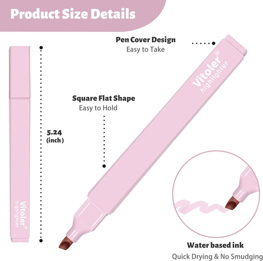 Highlighters Assorted Colors,10Pcs Pastel Highlighter No Bleed,Chisel Tip Bible Highlighters,Book Highlighter Bible Study Supplies