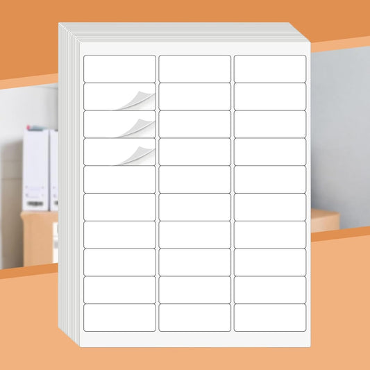 1" X 2-5/8" 30 Up Mailing Labels for Laser/Inkjet Printer, Address Labels, Shipping mailing Labels (25Sheets - 750 Labels)