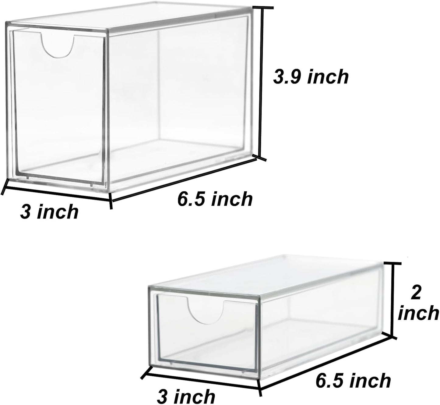 Acrylic Makeup Organizer, Clear Storage Organizer Desktop Stackable Storage Drawers, Plastic Organizer Bins for Makeup, Stationery, Cosmetics, Vanity, Bathroom,Cabinet,Pantry Office Desk (5 Drawers)