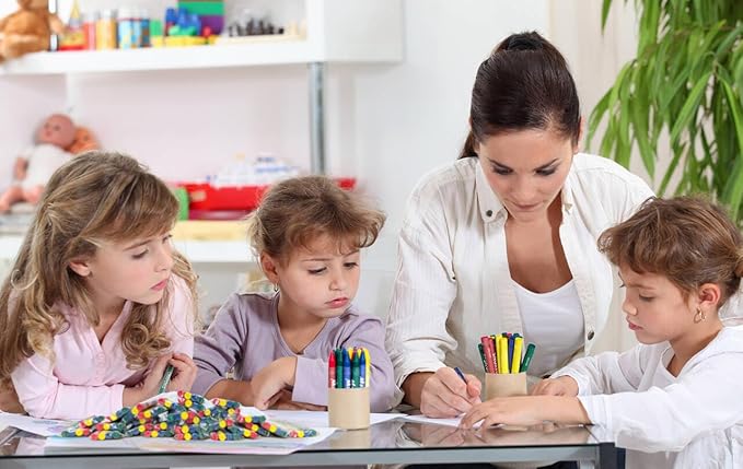 Madisi Crayons Bulk Pack, Regular Size, 4 Colors, 400 Packs, 1600 Count