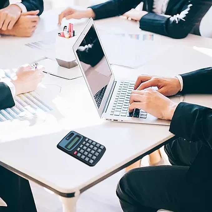 50 Pcs Small Basic Calculators Mini Calculator Pocket, 4 Function Calculator 8 Digit Display Basic Calculators for Office School and Home (Black)