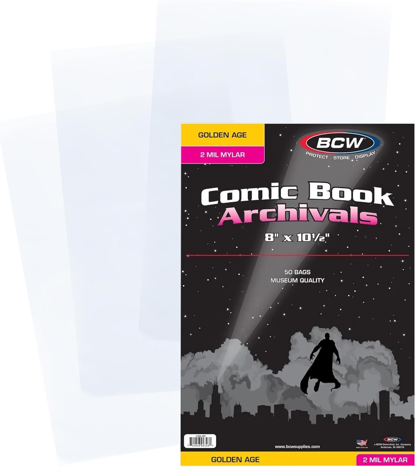 BCW 1-GOL-M2 Golden Comic Mylar Archivals - 2 Mil