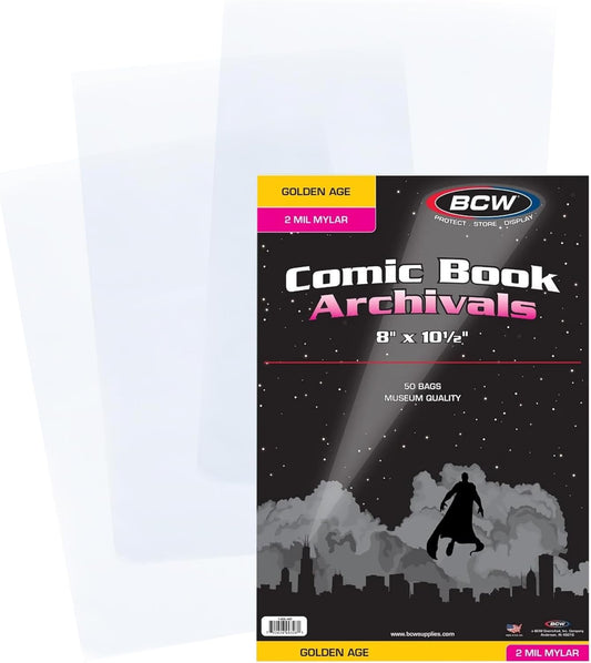 BCW 1-GOL-M2 Golden Comic Mylar Archivals - 2 Mil