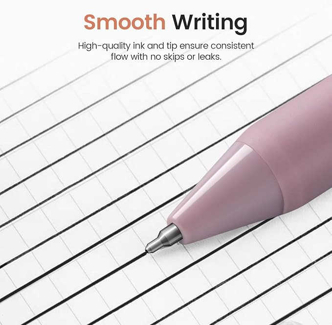 Gel Pens, 6pcs 0.5mm Fine Point Smooth Writing Pens, Quick Dry Black Ink Pens for Journaling and Note Taking, Cute Aesthetic Pens for Office School & Home Supplies