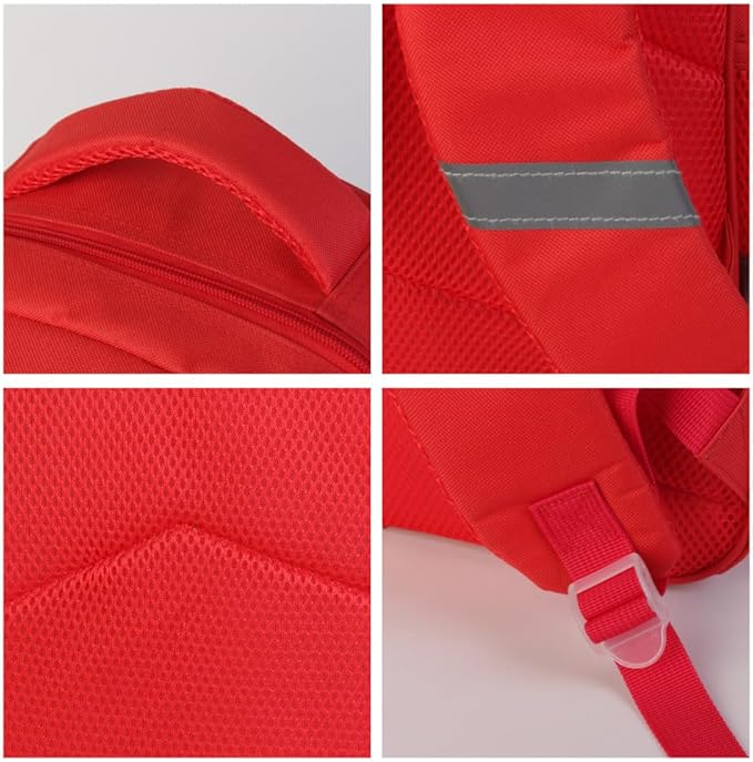 Kids Backpack, 3D Reflective Cartoon, 600D Polyester & Dual Zippers, 17" Bookbag with Ergonomic Design for boys & girls age 6-18, Fox Space Style for school Children Kids