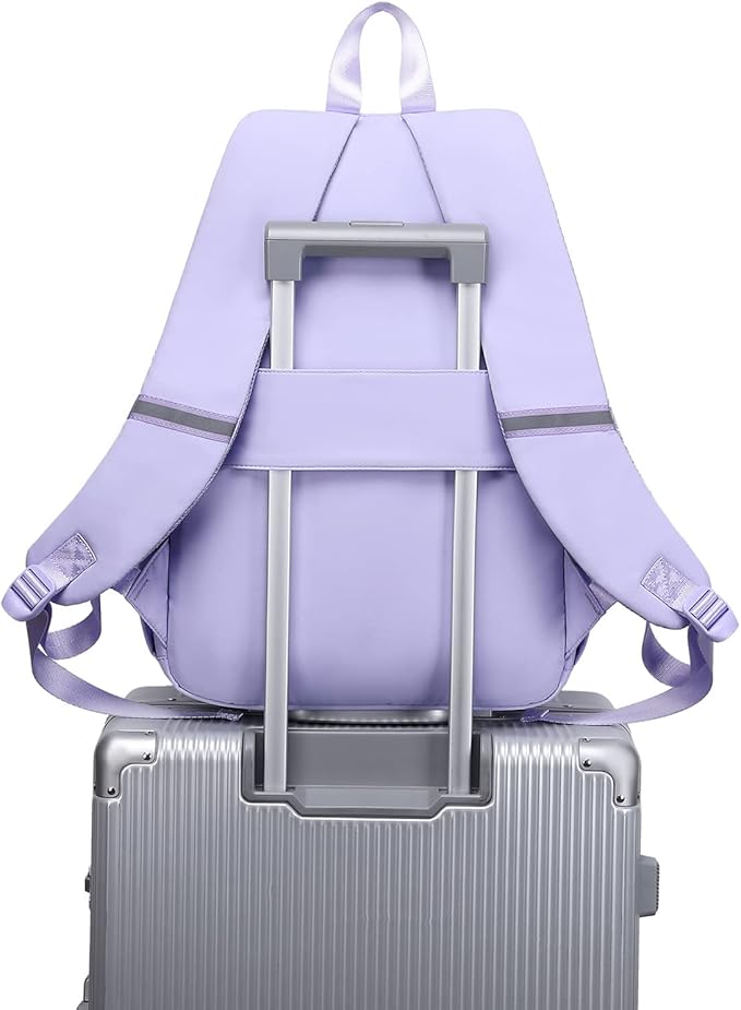 abshoo Big Student Laptop Backpack For College Women Middle High School Teen Girls Bookbag Travel Daypack (Purple)