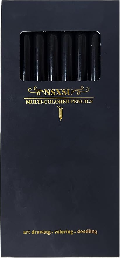 nsxsu 16 Pieces Rainbow Pencils, Jumbo Colored Pencils for Adults, Multicolored Pencils Art Supplies for Drawing, Coloring, Sketching, Pre-sharpened