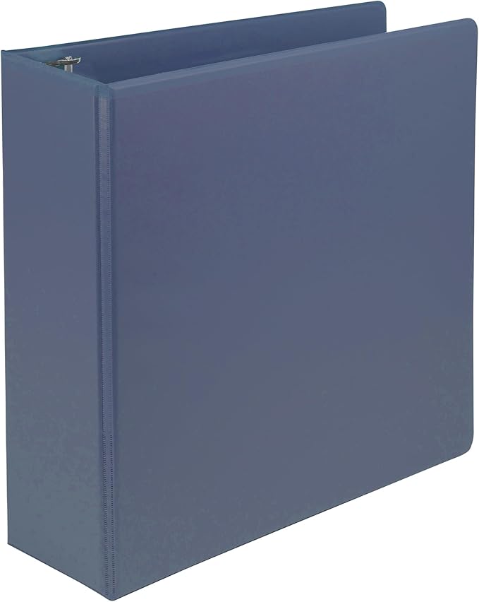 Samsill Plant-Based 3 Inch Durable D-Ring, Made in USA, View Binder, Eco-Friendly, USDA Certified Biobased, Single, Midnight Indigo