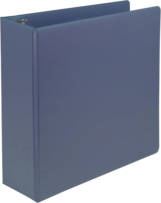 Samsill Plant-Based 3 Inch Durable D-Ring, Made in USA, View Binder, Eco-Friendly, USDA Certified Biobased, Single, Midnight Indigo