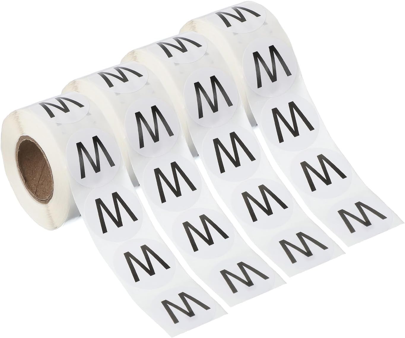 PATIKIL 1" Letter W Stickers, 4 Rolls Self-Adhesive Alphabet Round Circle Dots Labels for Organization Storage Inventory Boxes Scrapbook Craft 2000 Pcs Total