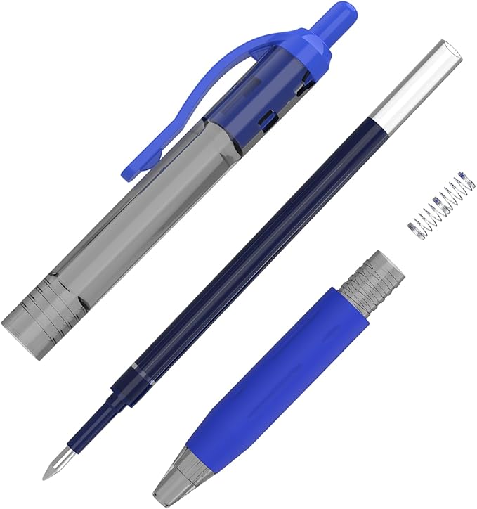 EYEYE G-103 Retractable Gel Pen 0.5mm, 50 Pack Extra Fine Point Blue Ink Pens Quick Drying, Ballpoint Pen Fine Point Smooth Writing Pens for for Office School Supplies
