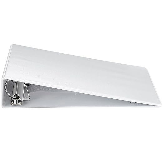 Amazon Basics 3 Ring Binders, 1.5 Inch, 4 Pack, D-Ring Organizer for School, Home Office, White