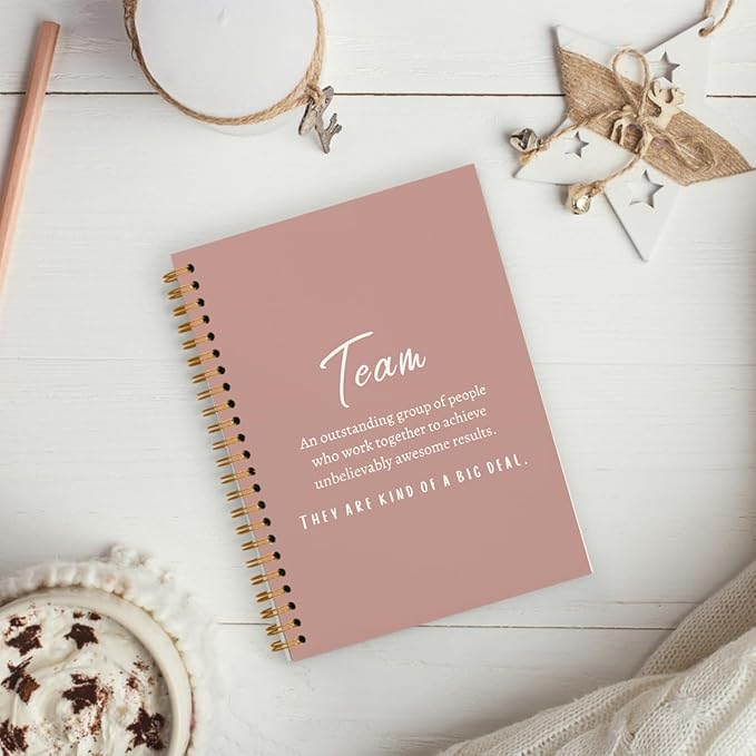 hold fizz Pink Meeting Notebook for Work, Employee Appreciation Gifts, Team Gifts for Employees, Journals for Writing, Thank You Gifts for Women Men Leader Boss Mentor Manager Coworkers, 5.5"x8.3"