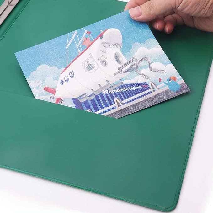 COMIX 3 Ring Binder 2 inch with Clear View Cover, 2" View Binder Holds 450 Sheets of US Letter Size Paper, 6 Pack (Green)